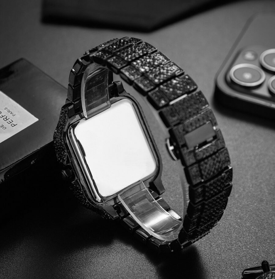 Straight European Hip Hop Diamond Quartz Wrist Watch - Image 6