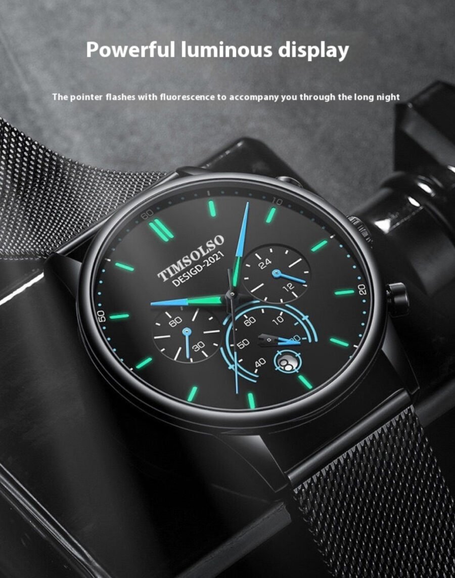 All-matching Simple And High-end Elegant Cool Ultra-thin Calendar Quartz Watch - Image 5