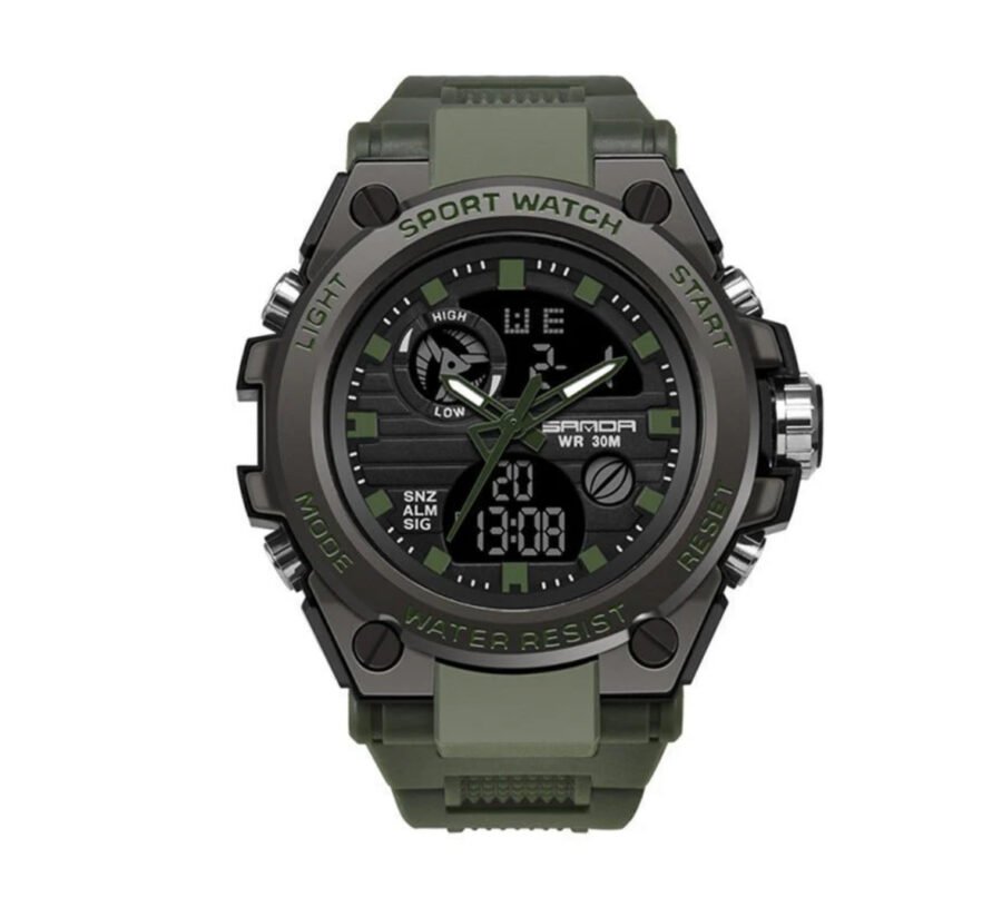 Outdoor Sports Dual Display Movement Multi-kinetic Energy Electronic Watch