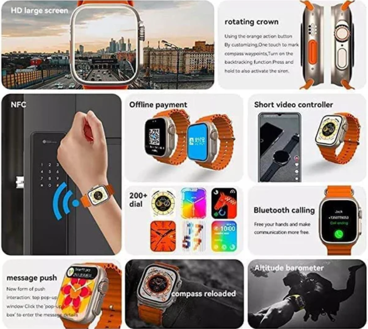 T800 Smartwatch 1.99 inch W001 - Image 6